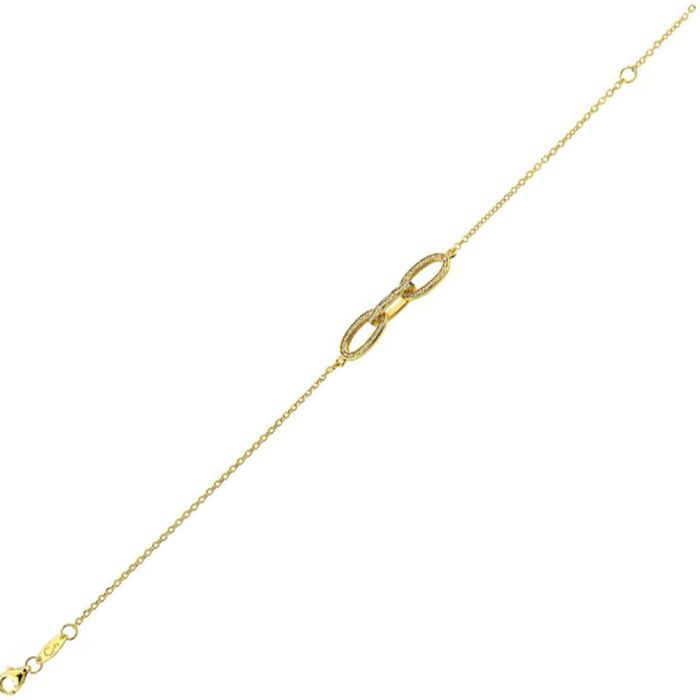 Women's bracelet in Yellow Gold with zitkon 9ct HVY0045