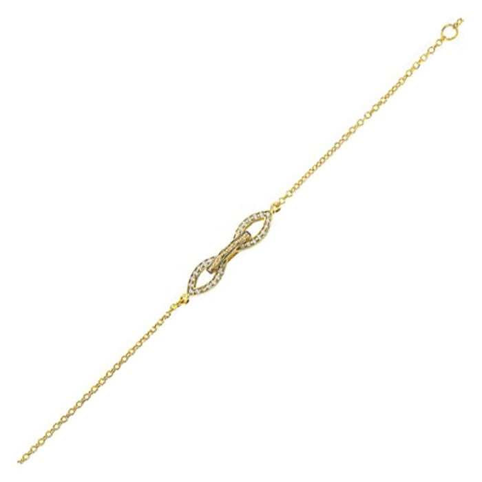 Women's bracelet in Yellow Gold with zirkon 9ct HVY0046