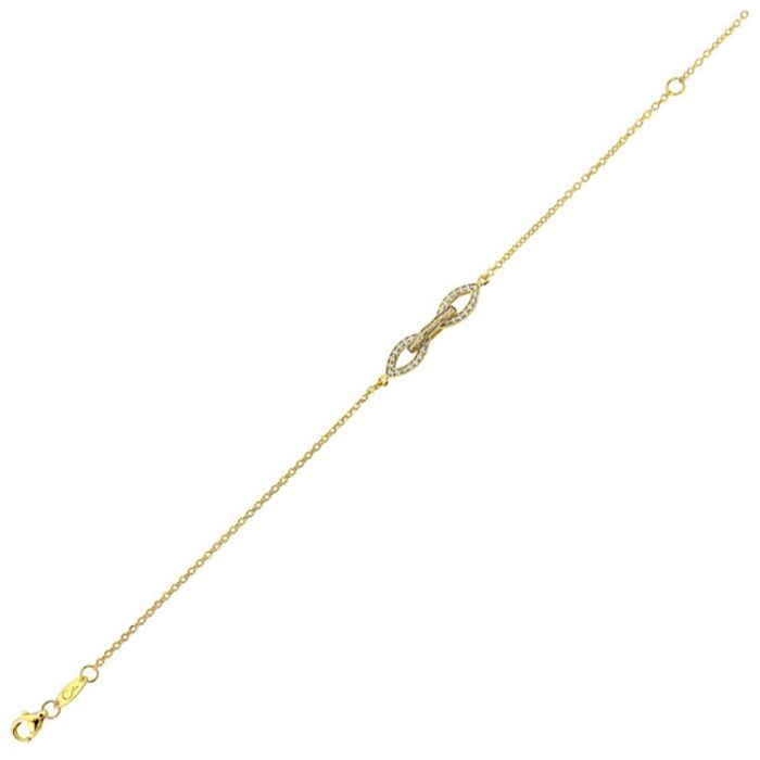 Women's bracelet in Yellow Gold with zirkon 9ct HVY0046
