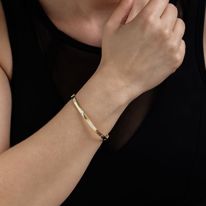 Women's yellow gold gilded bracelet 14ct IXY0008