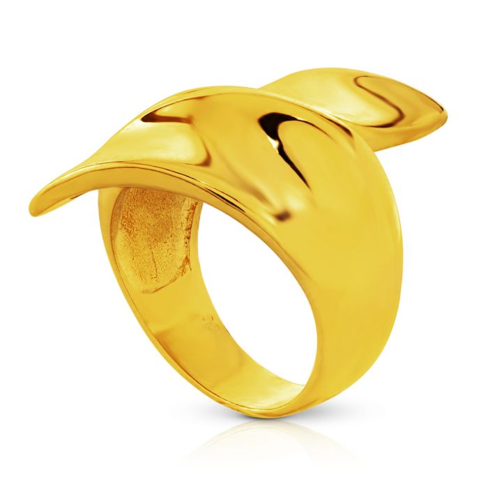 Women's Silver Ring in Yellow Gold plattin 18ct WD00614