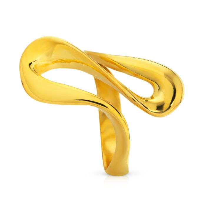 Women's Silver Ring in Yellow Gold plattin 18ct WD00615