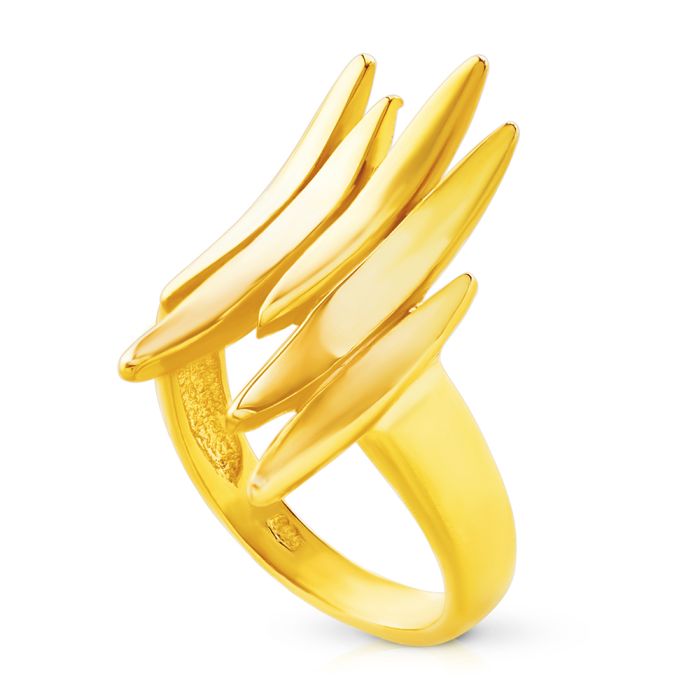 Women's Silver Ring in Yellow Gold plattin 18ct WD00617