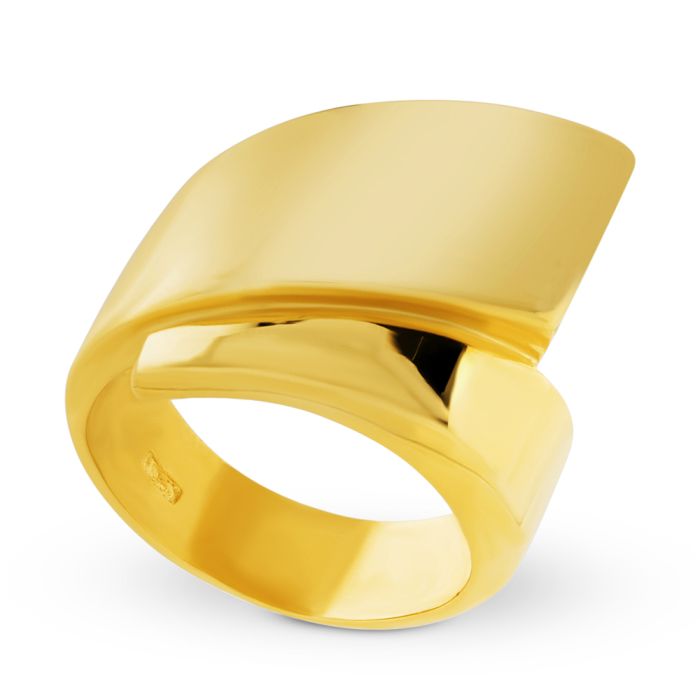 Women's Silver Ring in Yellow Gold plattin 18ct WD00618