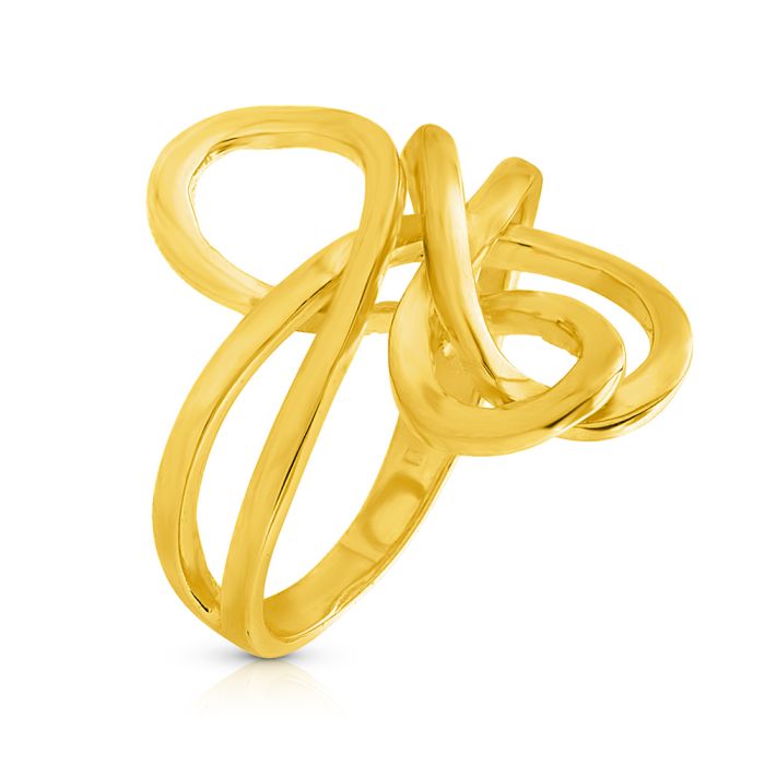 Women's Silver Ring in Yellow Gold plattin 18ct WD00619