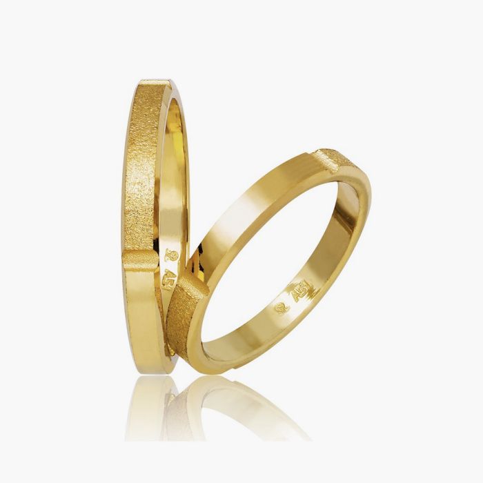 Weddings rings in yellow Gold Stergiadi 744