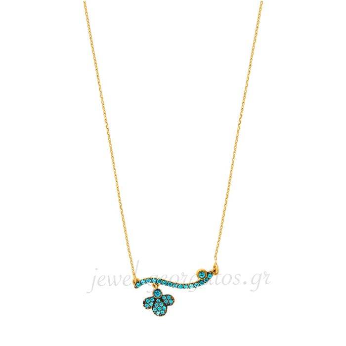 Women's yellow gold necklace 14CT with cross IRJ0152