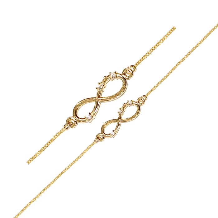 Women's bracelet in Yellow Gold with infinity 9ct HVE0098