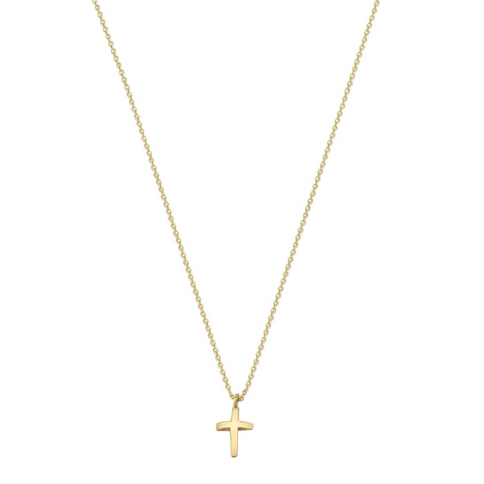 Women's necklace Yellow Gold with little cross 9ct HTY0019