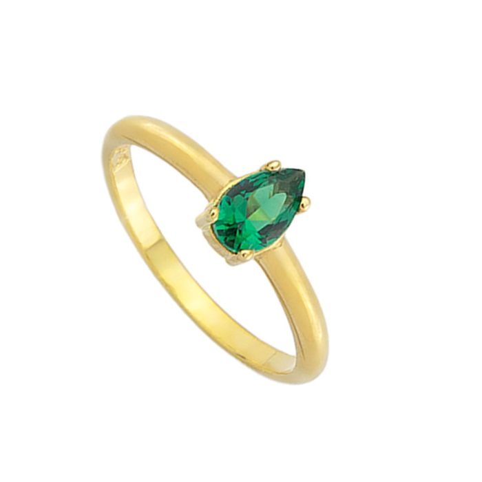 Women monolith ring Yellow Gold with zircon 9ct HDY0063