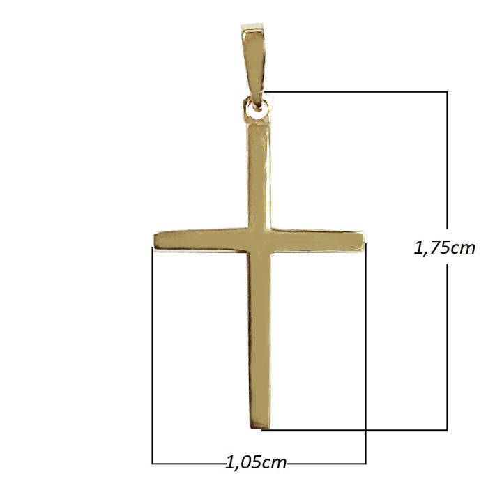 Women cross Yellow Gold without chain 14ct ITY0125