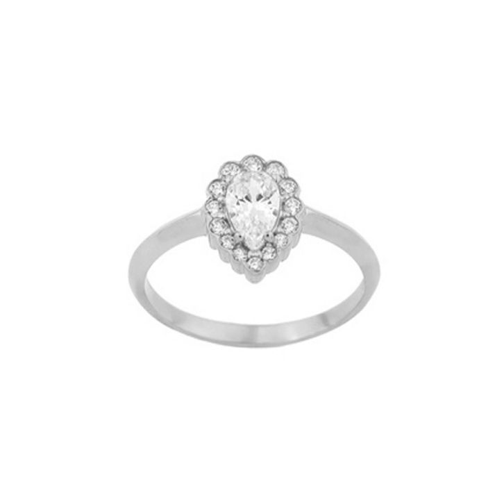 Women ring White Gold with zircon 9ct HDY0065