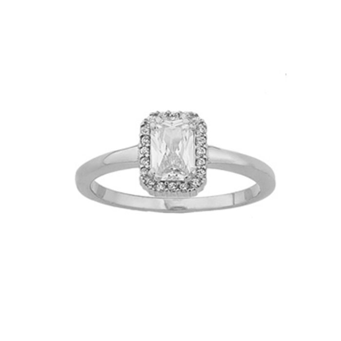 Women ring White Gold with zircon 9ct HDY0066