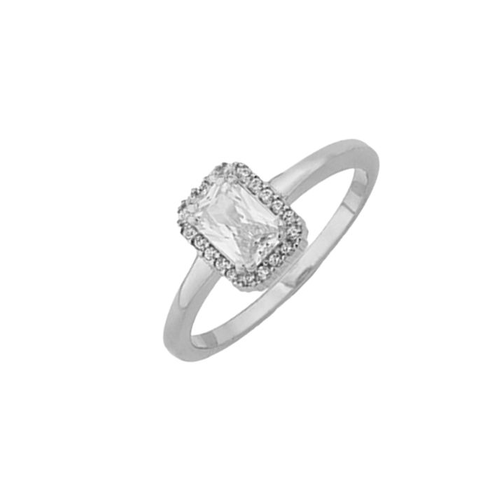 Women ring White Gold with zircon 9ct HDY0066