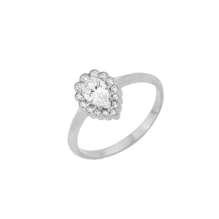Women ring White Gold with zircon 9ct HDY0065
