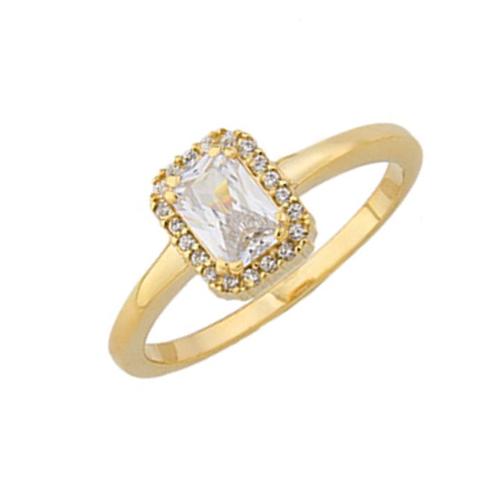 Women ring Yellow Gold with zircon 9ct HDY0073