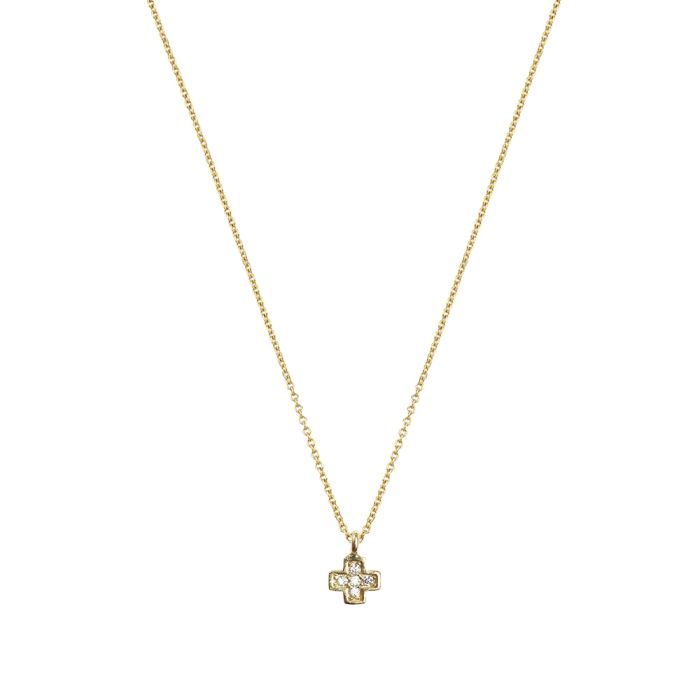 Women necklace Yellow Gold with little cross 9ct HRY0114