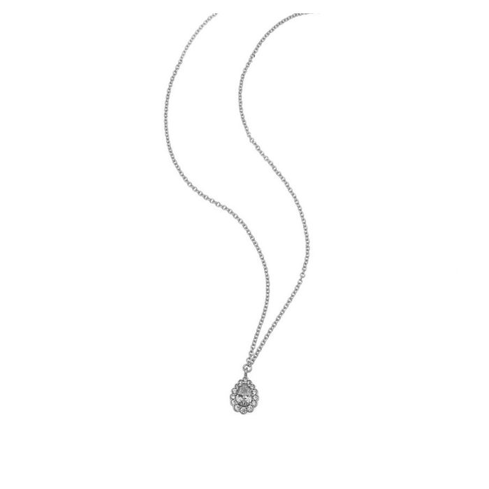 Women necklace White Gold with zircon 9ct HRY0204