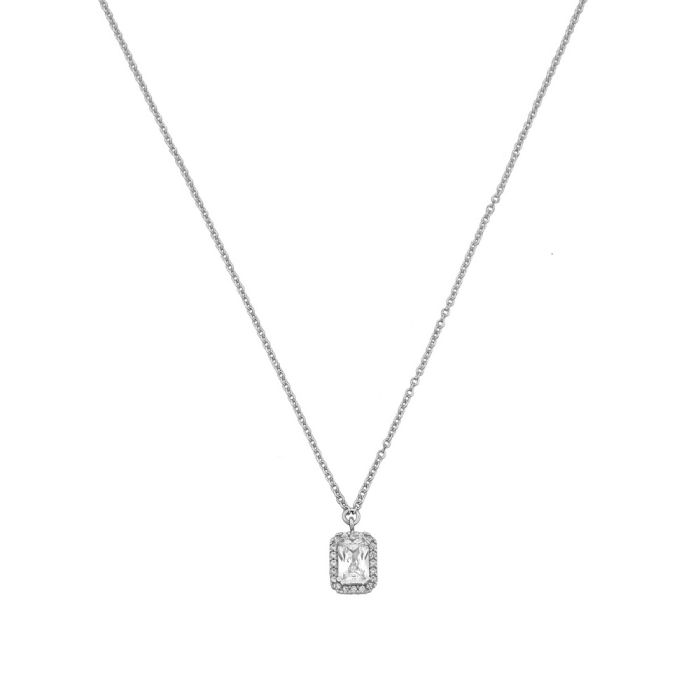 Women necklace White Gold with zircon 9ct HRY0205