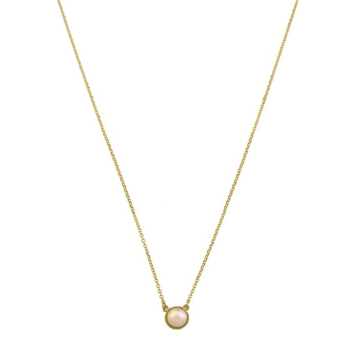Women necklace Yellow Gold with pearl 9ct HRY0211