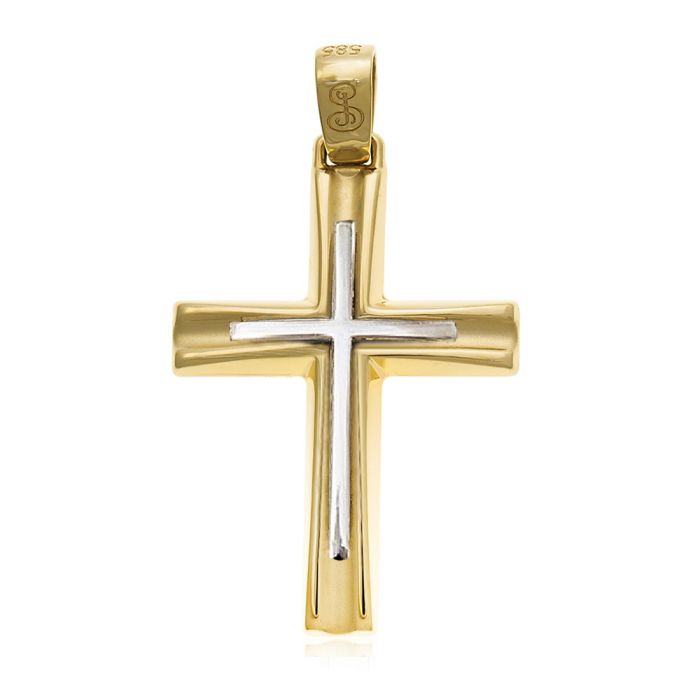 Men's cross Yellow Gold 14ct without chain ITY0137