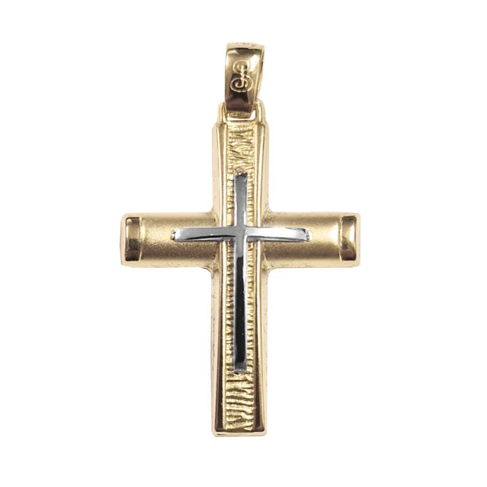 Men's cross Yellow Gold 14ct without chain ITY0141