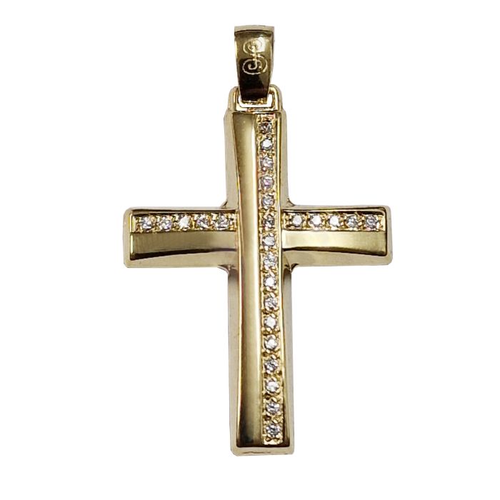 Women cross Yellow Gold without chain 14ct ITY0149