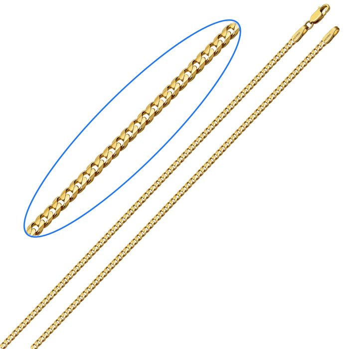 Chain kourmet with pickles Yellow Gold 14ct IWY0040