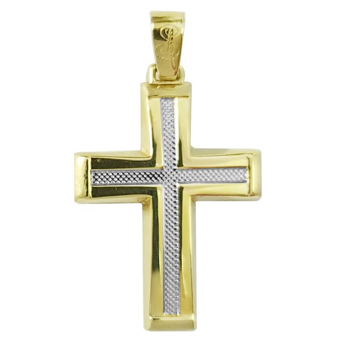 Men's cross Yellow Gold without chain 14ct ITY0155