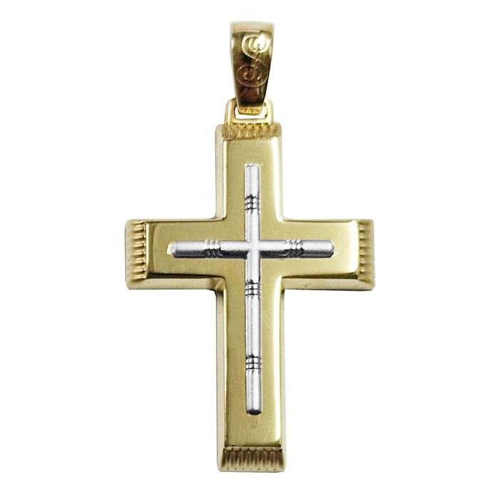 Men's Yellow Gold cross 14ct without chain 14ct ITY0158