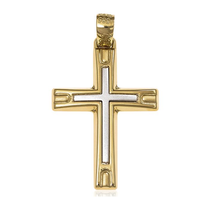 Men's cross Yellow Gold 14ct without chain ITY0160