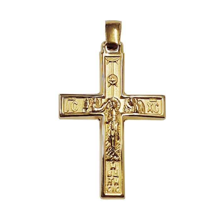 Men's cross Yellow Gold 14ct without chain ITY0160