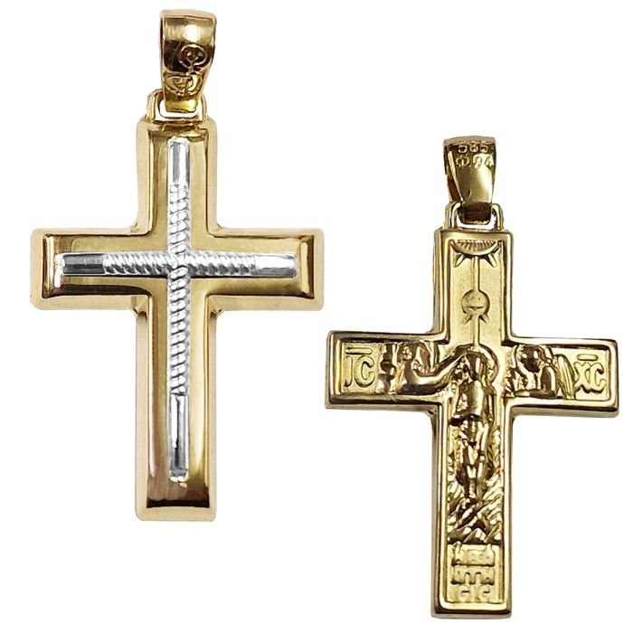 Men's cross Yellow Gold 14ct without chain ITY0163