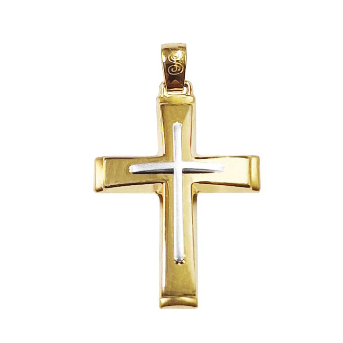 Men's cross Yellow Gold 14ct without chain ITY0164