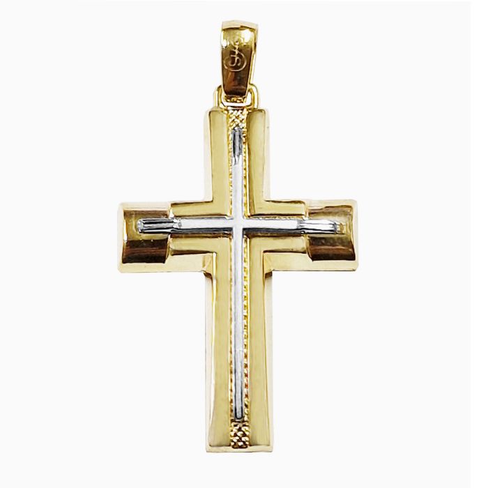 Men's cross Yellow Gold 14ct without chain ITY0165