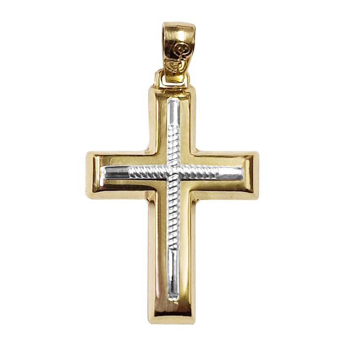 Men's cross Yellow Gold 14ct without chain ITY0166