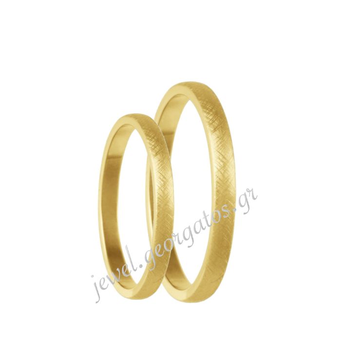 Pair of gold wedding rings Veres4ever 2.00mm V2059