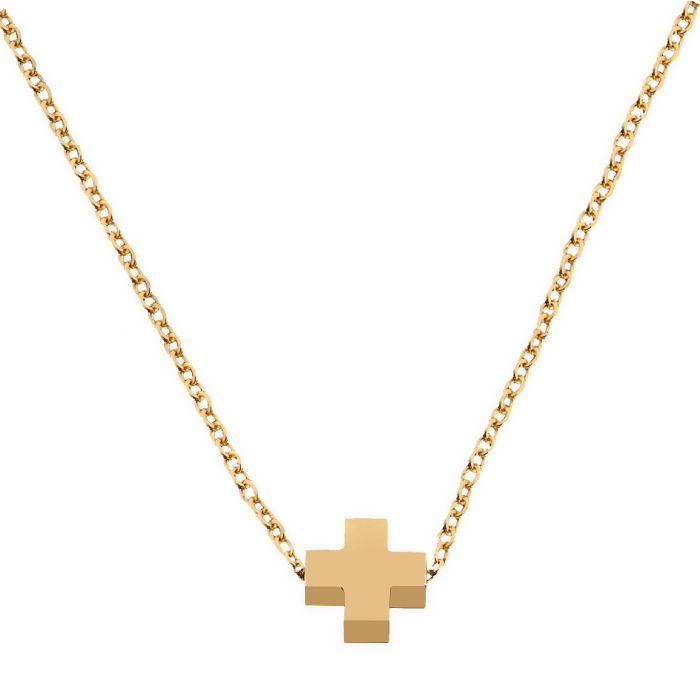 Women necklace with cross Yellow Gold 9ct HRY0223