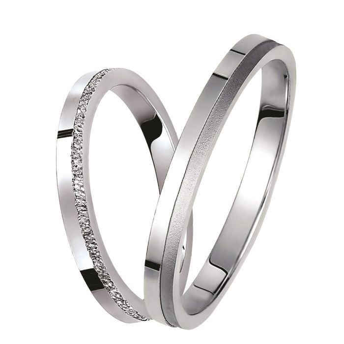 Wedding rings White Gold  Valauro 41Β_417Β-Α
