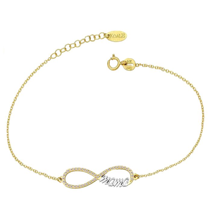 Women's bracelet Mum Yellow Gold with zirkon 9ct HVZ0018