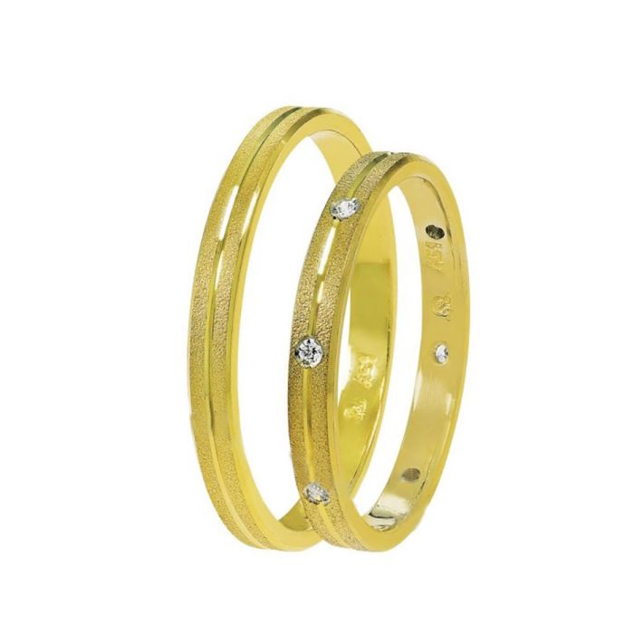 Pair of wedding rings Yellow Gold Stergiadis SA1TM_W