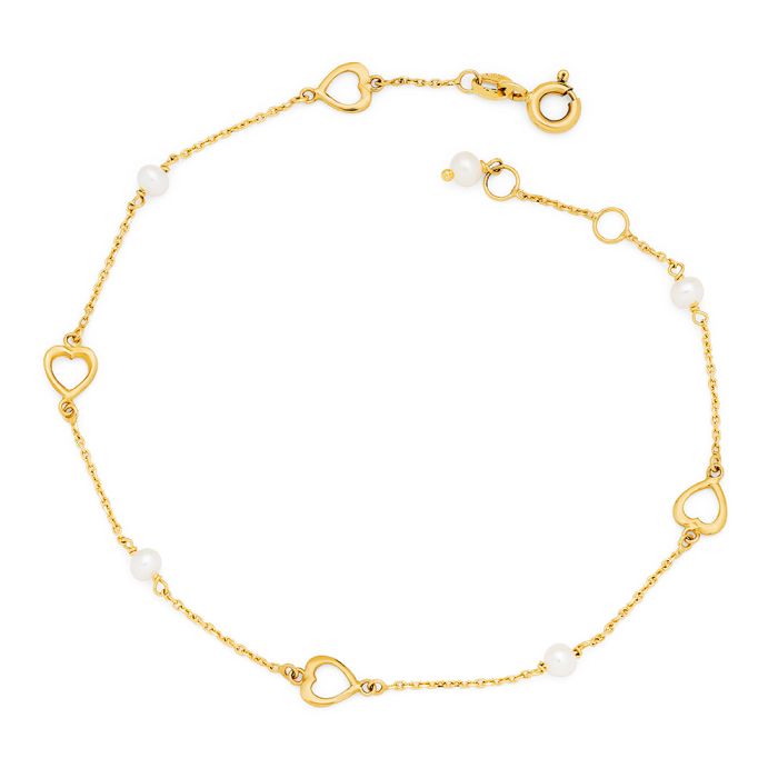 Women bracelet Yellow Gold with pearls 14ct IVZ0004