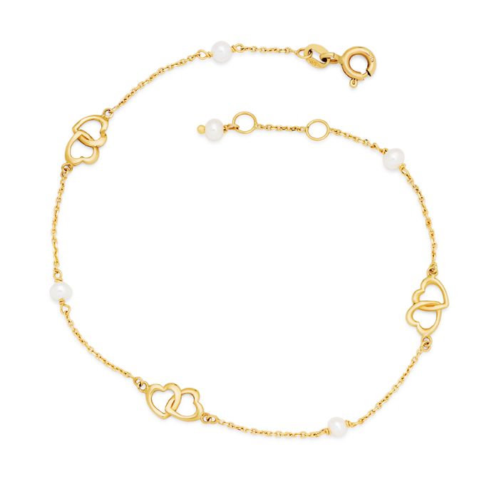Women bracelet Yellow Gold with pearls 14ct IVZ0005