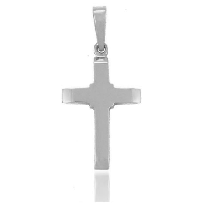 Men cross White Gold 9ct without chain HTZ0001