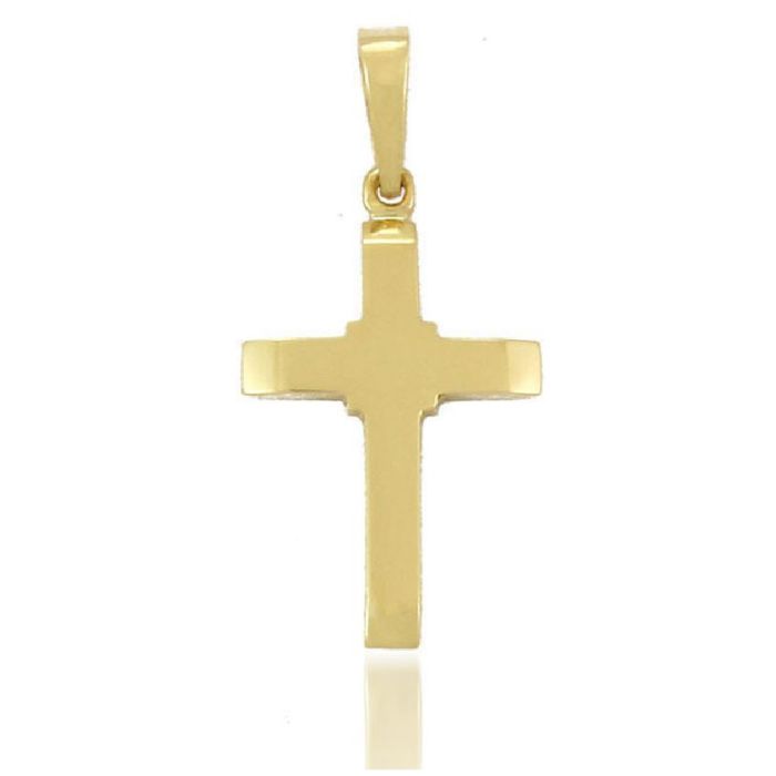 Men cross White Gold 9ct without chain HTZ0001