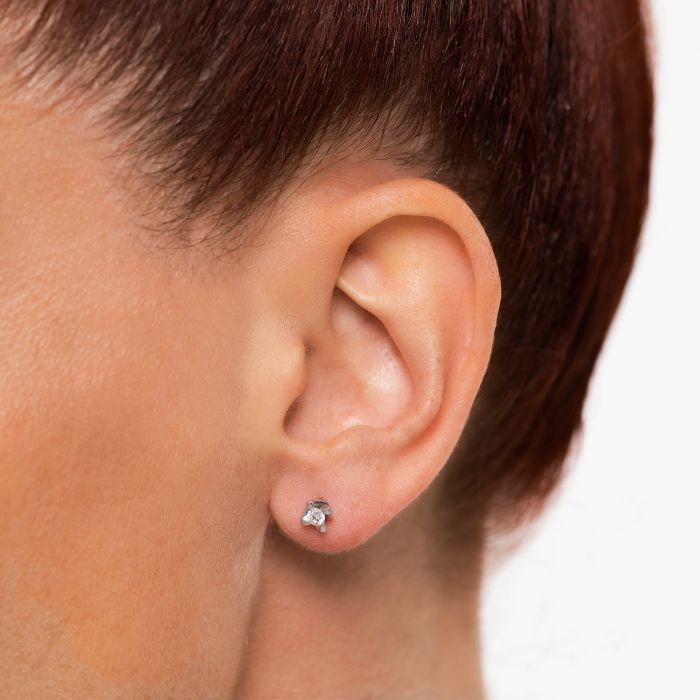 Women earrings White Gold with diamonds 18ct SSZ0003