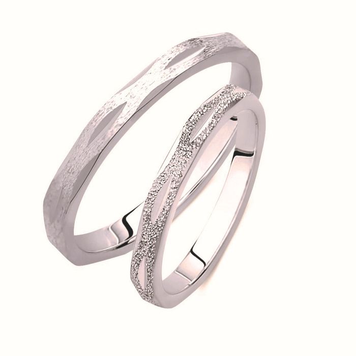 Silver pair od wedding rings Valauro 462B,462B-A