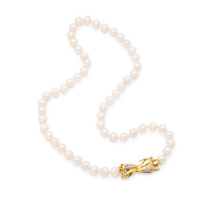 Women necklace with pearls Akoya 6,5-7,00mm IIZ0002