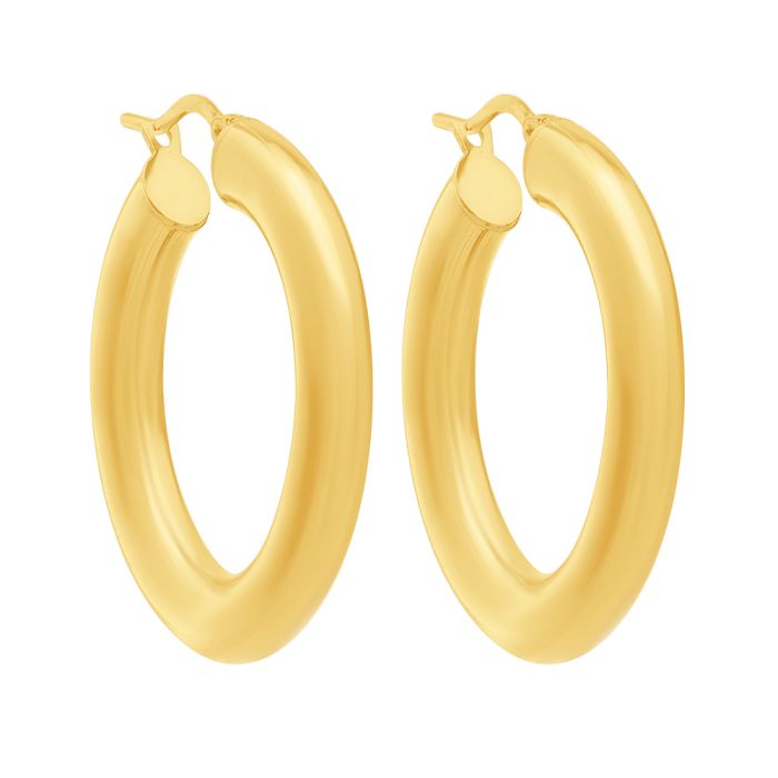 Women silver earrings hoops WS00059