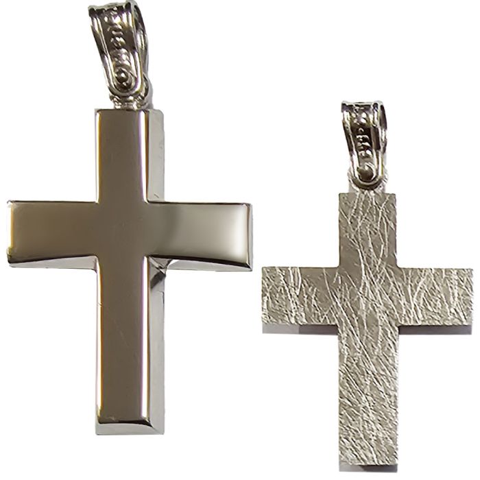 Men's cross double sided Yellow Gold 14ct ITZ0085